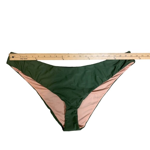 New! J.Crew Bikini Bottom Women’s 3X Curved Waist Cheeky Safari Green BC125 - Picture 2 of 7
